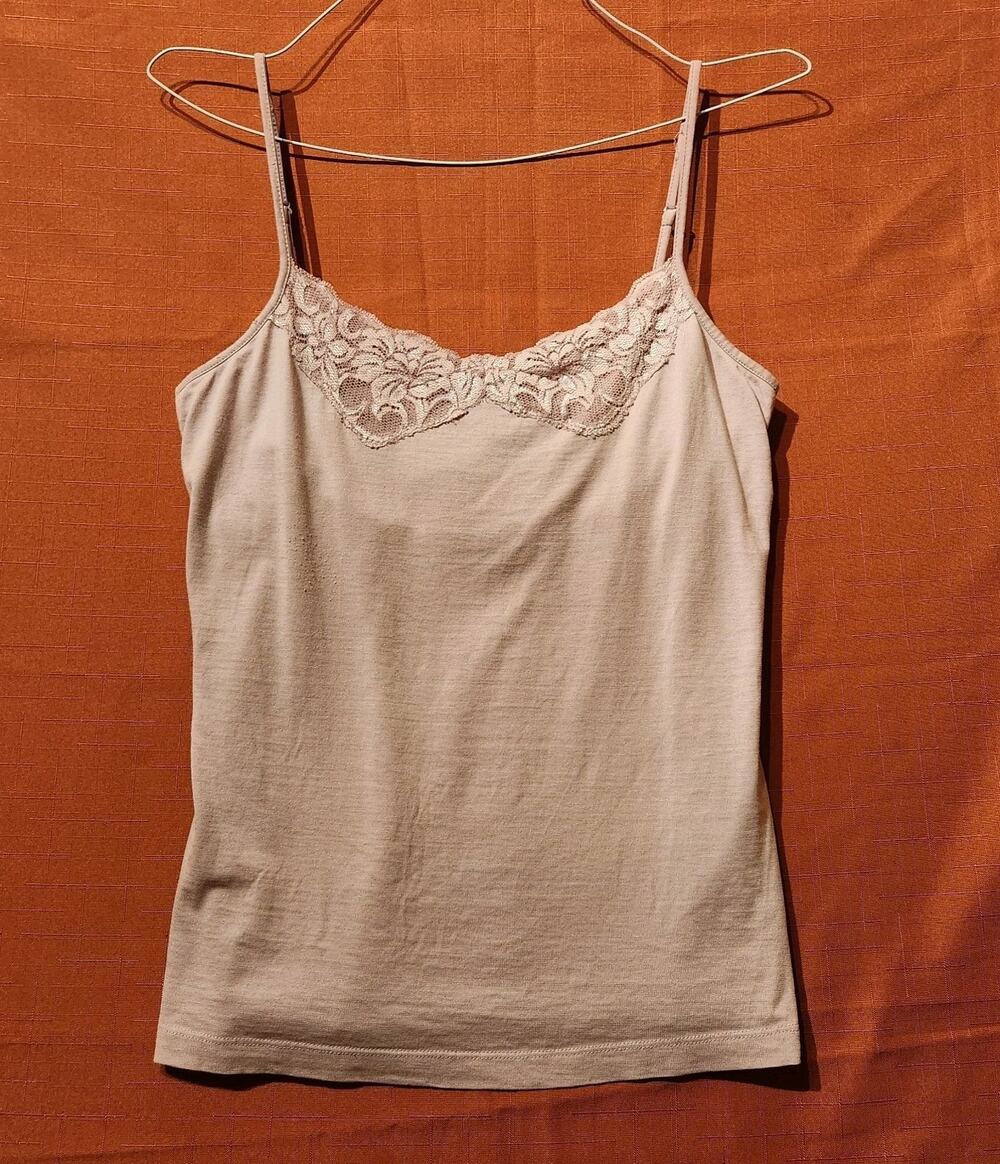 True Vintage Lord & Taylor Sz M Babydoll Pink Silk Blend Cami Tank Top Y2K 2000s